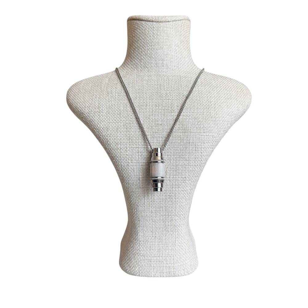 Charriol Ribbed Capsule Barrel Pendant Necklace